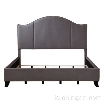 Grosir Tempat Tidur Kepala Kuku KD Berlapis King Size Bed Bedroom Furniture CX613